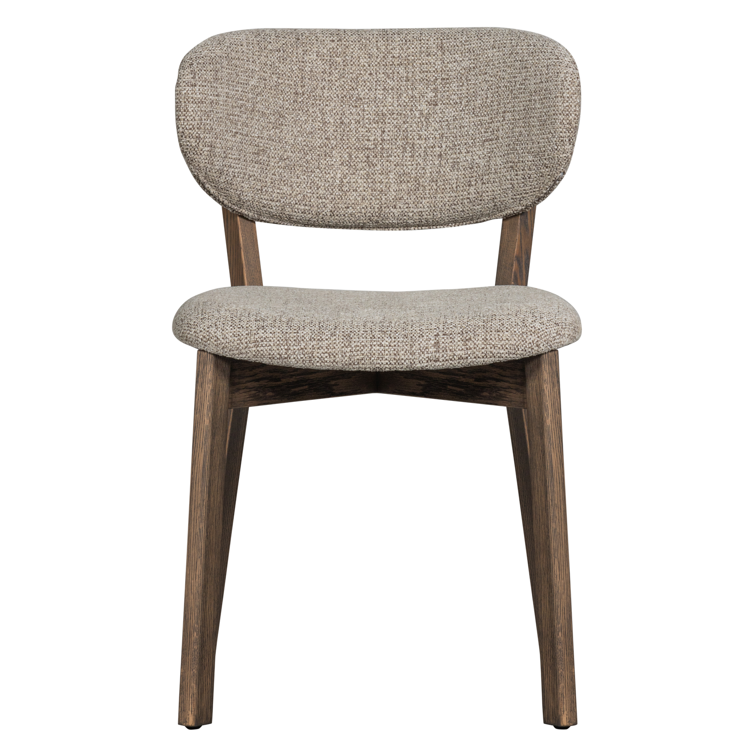 Udar Eetkamerstoel Naturel Met Houten Frame Donkerbruin