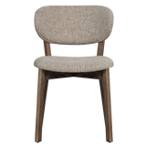 Udar Eetkamerstoel Naturel Met Houten Frame Donkerbruin