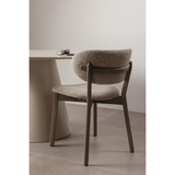 Udar Eetkamerstoel Naturel Met Houten Frame Donkerbruin