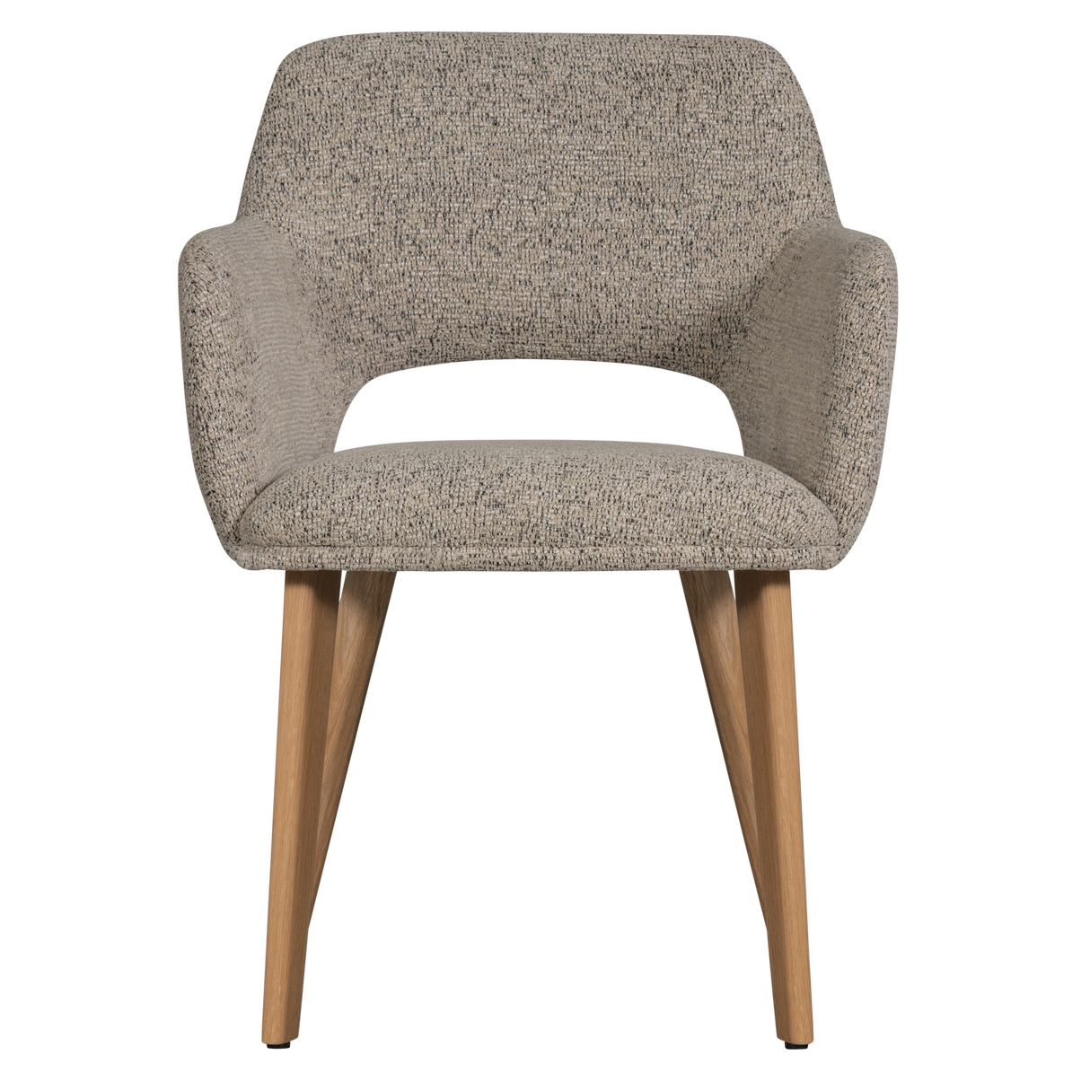 Murat Eetkamerstoel Naturel Met Houten Poot Naturel
