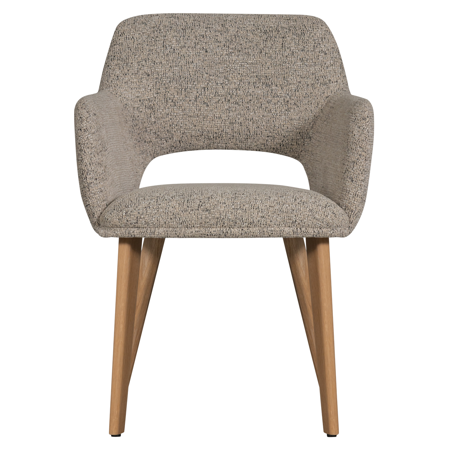 Murat Eetkamerstoel Naturel Met Houten Poot Naturel