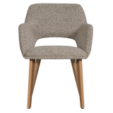 Murat Eetkamerstoel Naturel Met Houten Poot Naturel