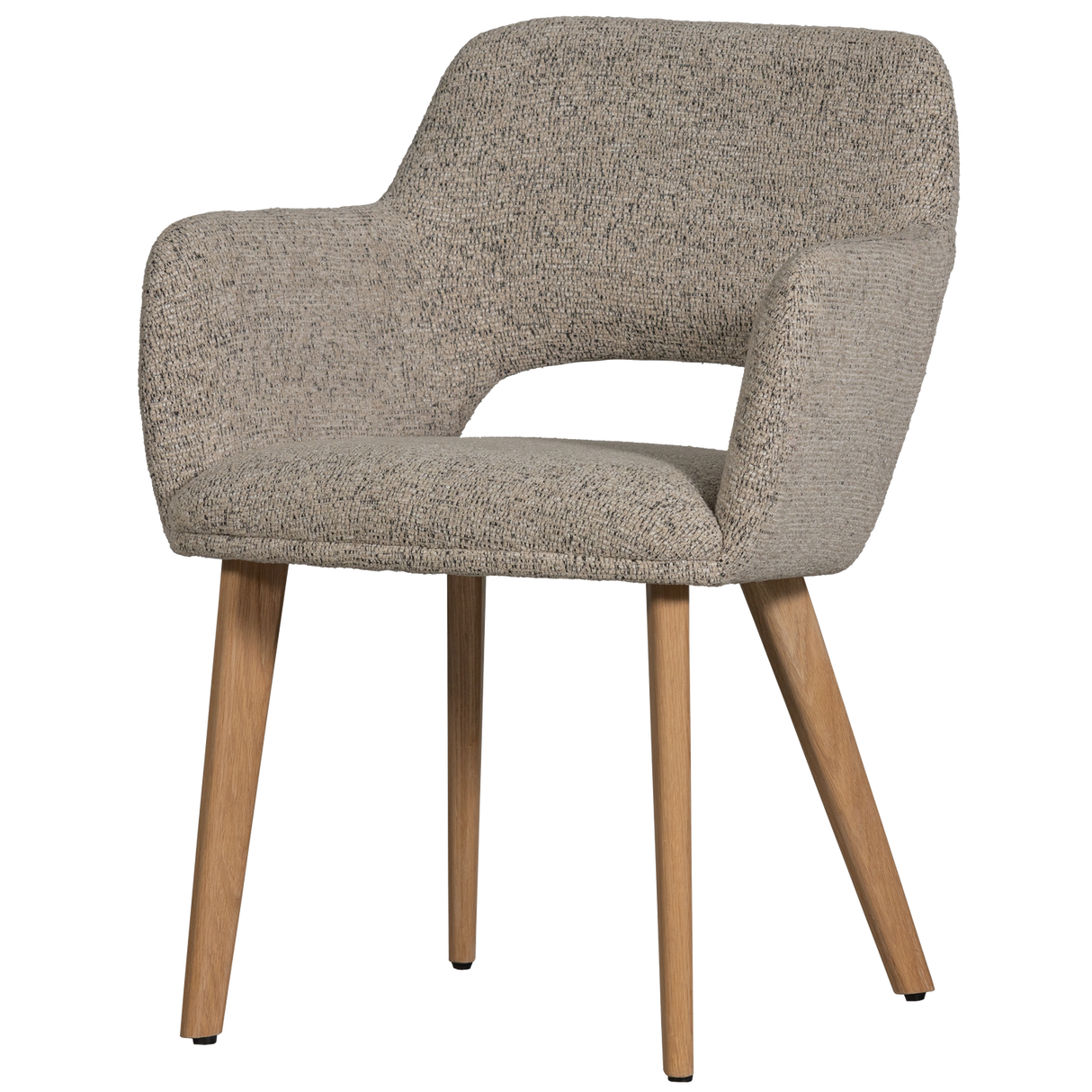 Murat Eetkamerstoel Naturel Met Houten Poot Naturel