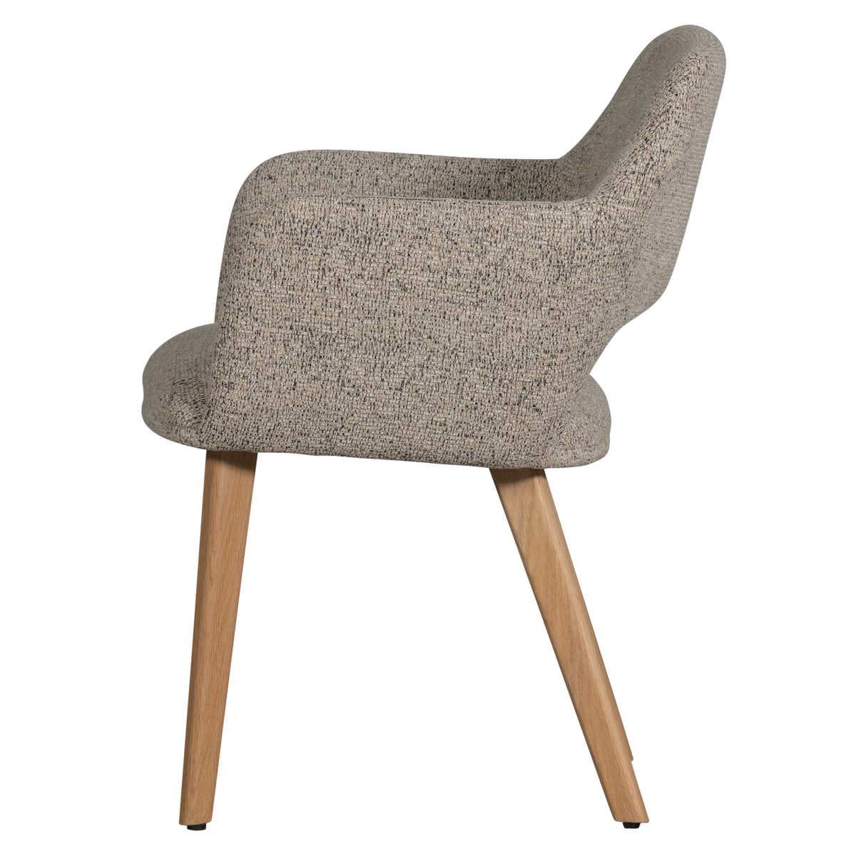 Murat Eetkamerstoel Naturel Met Houten Poot Naturel