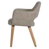 Murat Eetkamerstoel Naturel Met Houten Poot Naturel