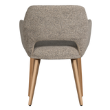 Murat Eetkamerstoel Naturel Met Houten Poot Naturel