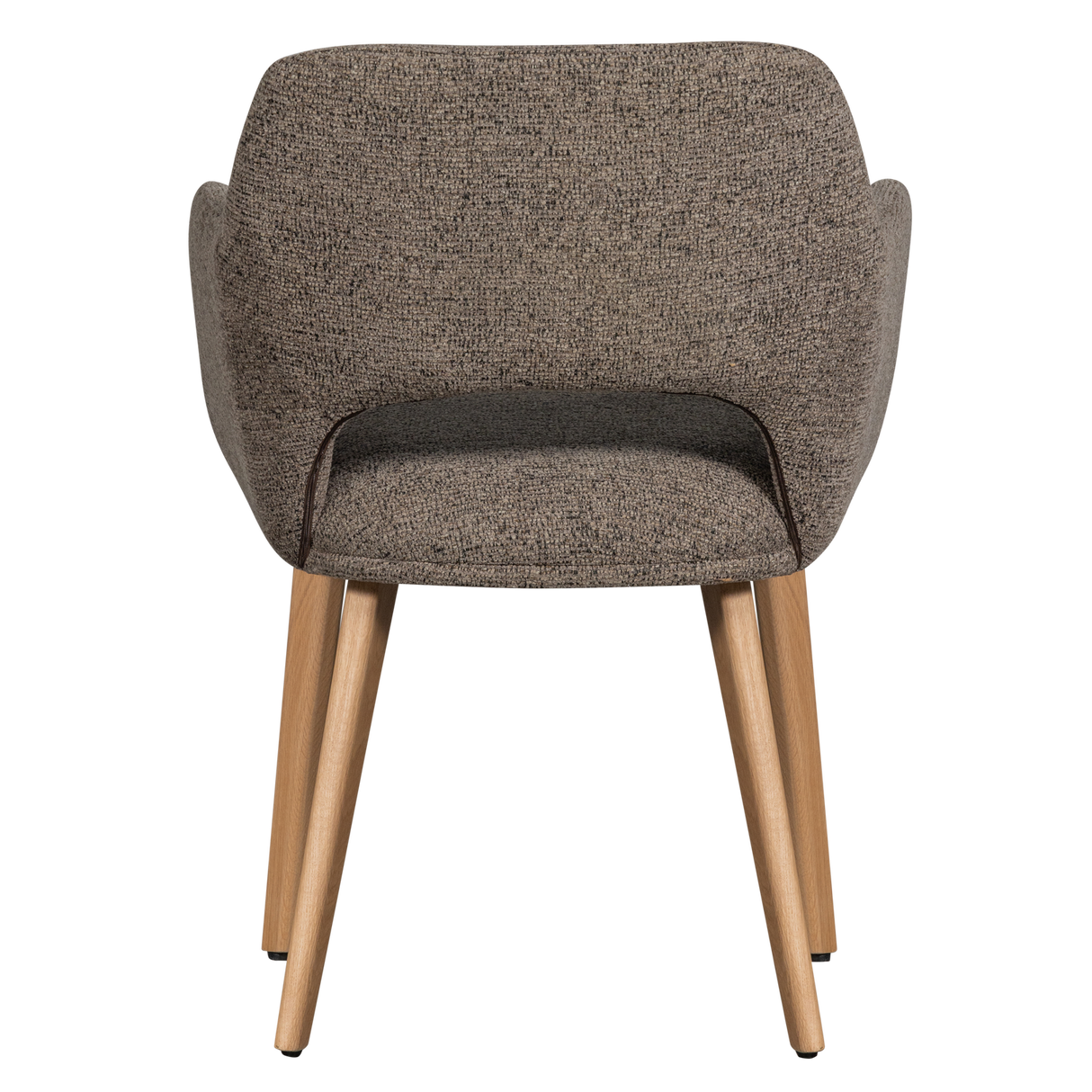 Murat Eetkamerstoel Taupe Met Houten Poot Naturel