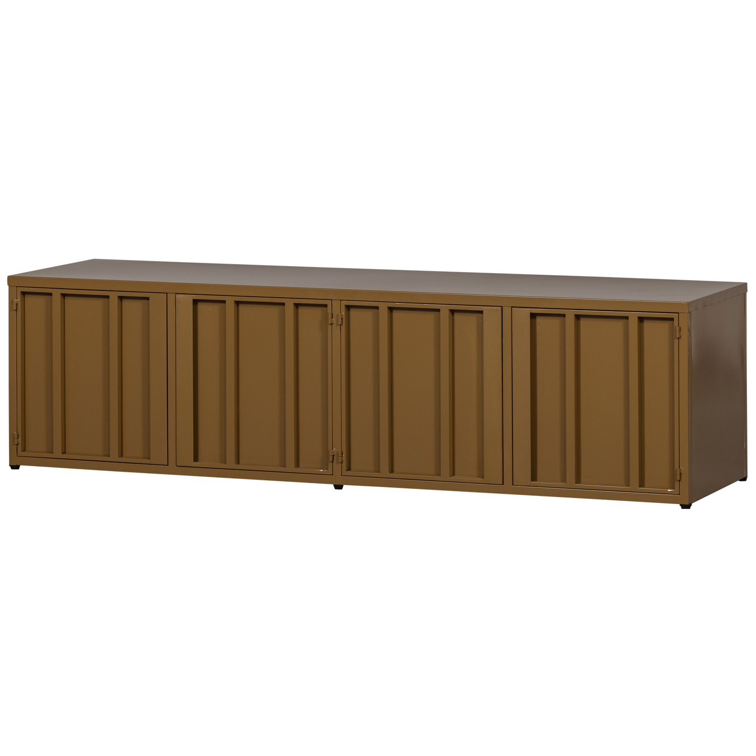 Level Tv Meubel Metaal Honinggeel 44 X160 Cm