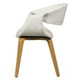 Yossi Eetkamerstoel Naturel Met Houten Poot Naturel