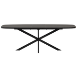 Arros Eettafel Uitschuifbaar 180 220 X90 Cm Mdf Zwart