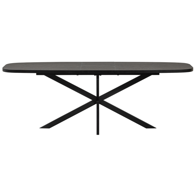 Arros Eettafel Uitschuifbaar 180 220 X90 Cm Mdf Zwart