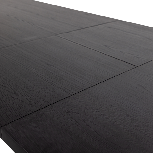 Arros Eettafel Uitschuifbaar 180 220 X90 Cm Mdf Zwart