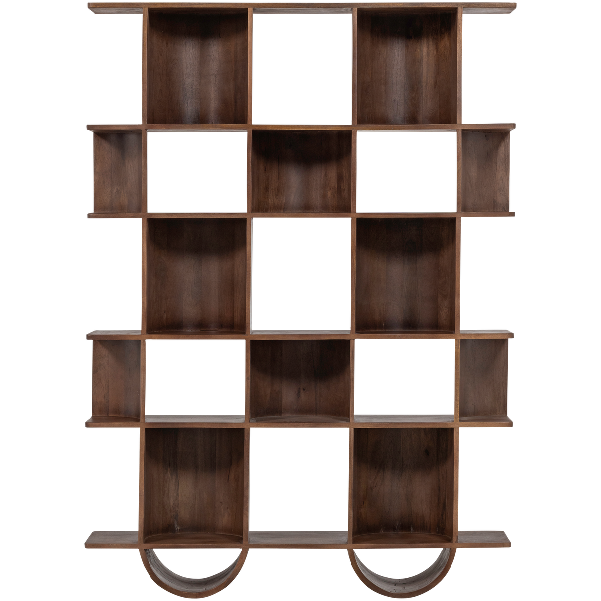 Sinne Boekenkast Mango Hout Walnoot 180x130 Cm