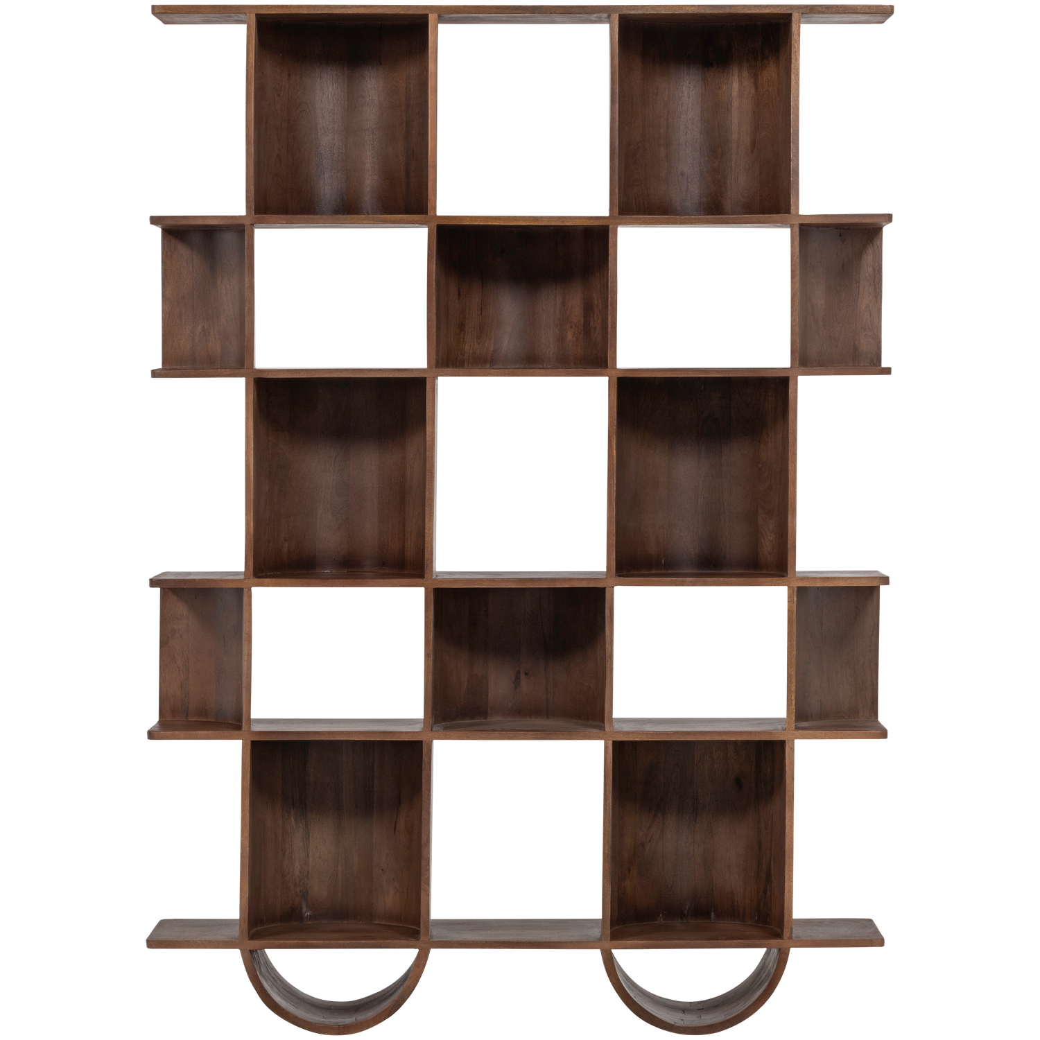 Sinne Boekenkast Mango Hout Walnoot 180x130 Cm