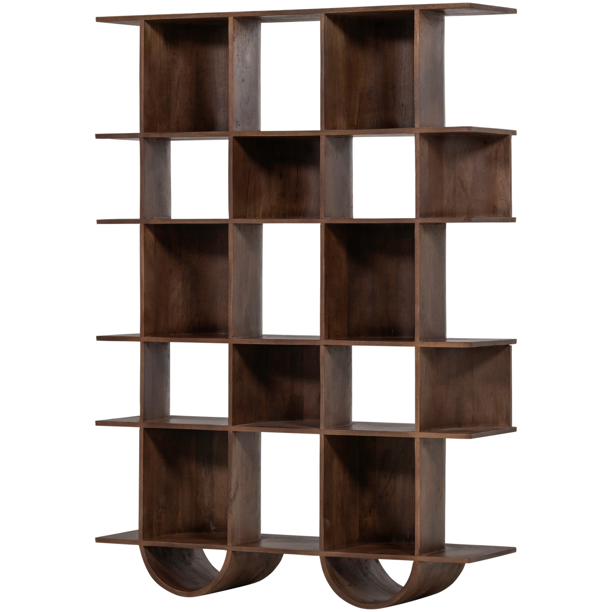 Sinne Boekenkast Mango Hout Walnoot 180x130 Cm