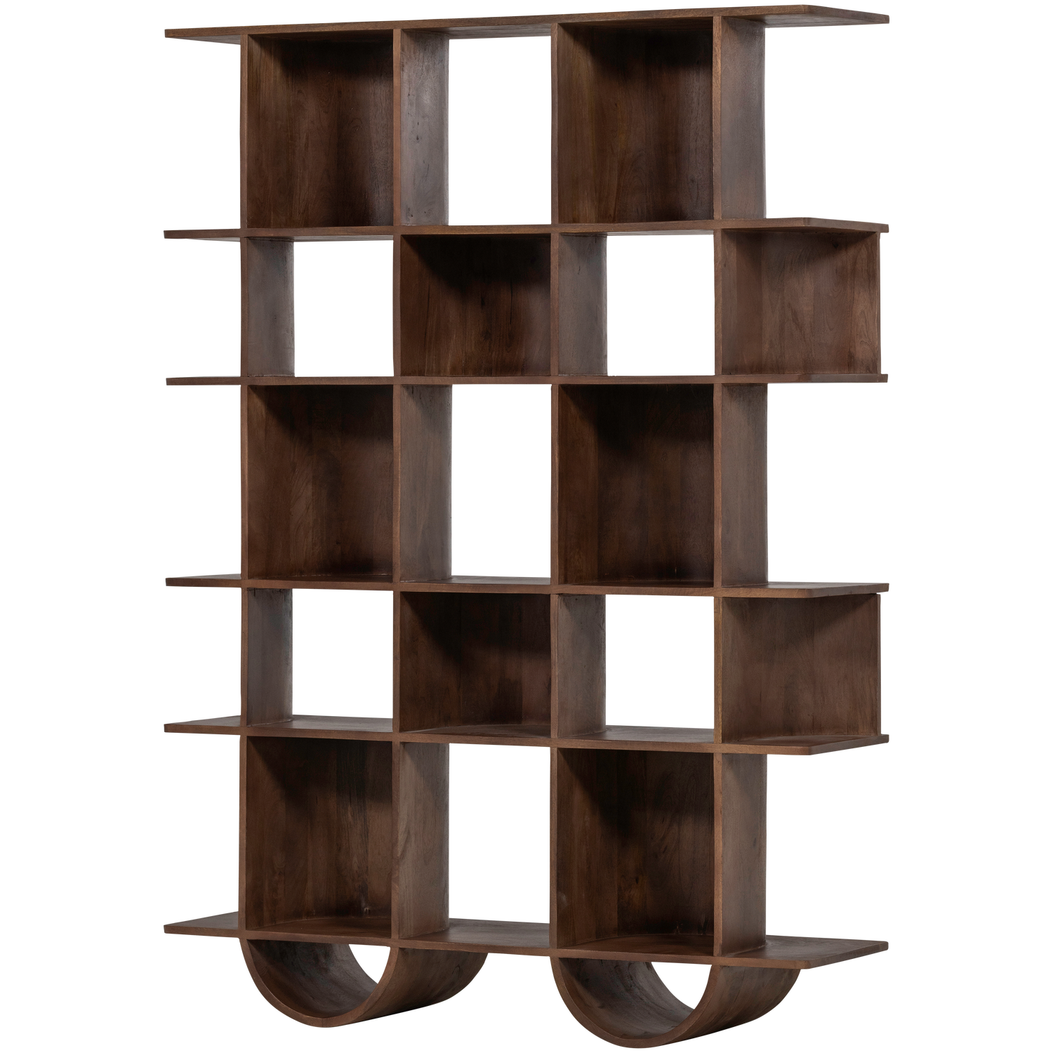 Sinne Boekenkast Mango Hout Walnoot 180x130 Cm