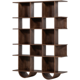 Sinne Boekenkast Mango Hout Walnoot 180x130 Cm
