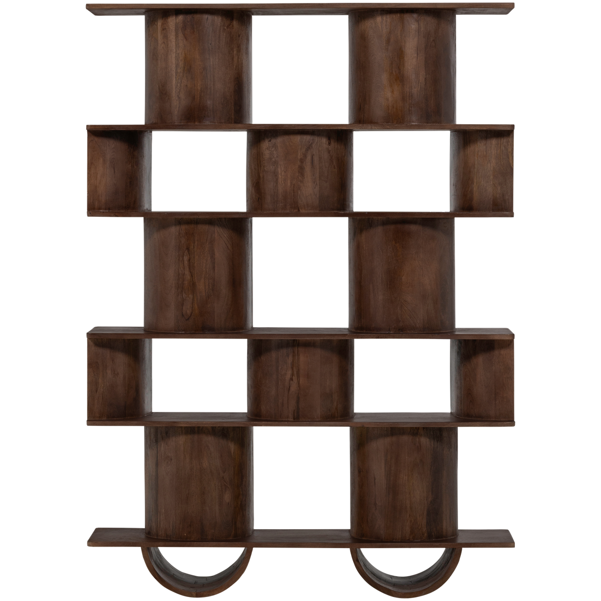 Sinne Boekenkast Mango Hout Walnoot 180x130 Cm