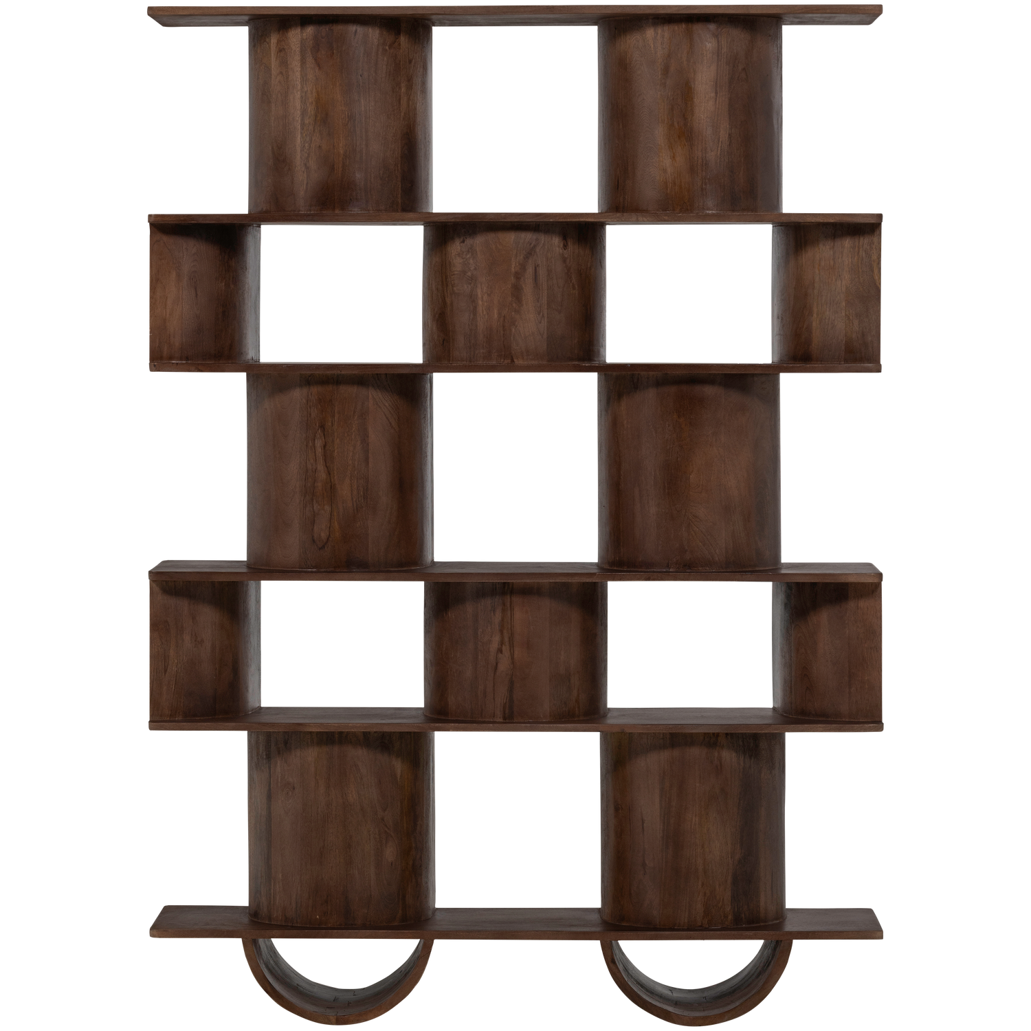 Sinne Boekenkast Mango Hout Walnoot 180x130 Cm