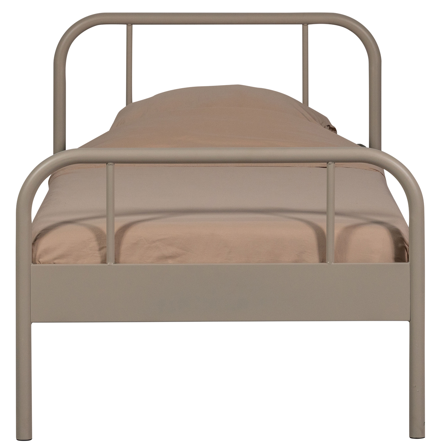 Mata 1 Persoons Bed Metaal Zand 90 X200 Cm