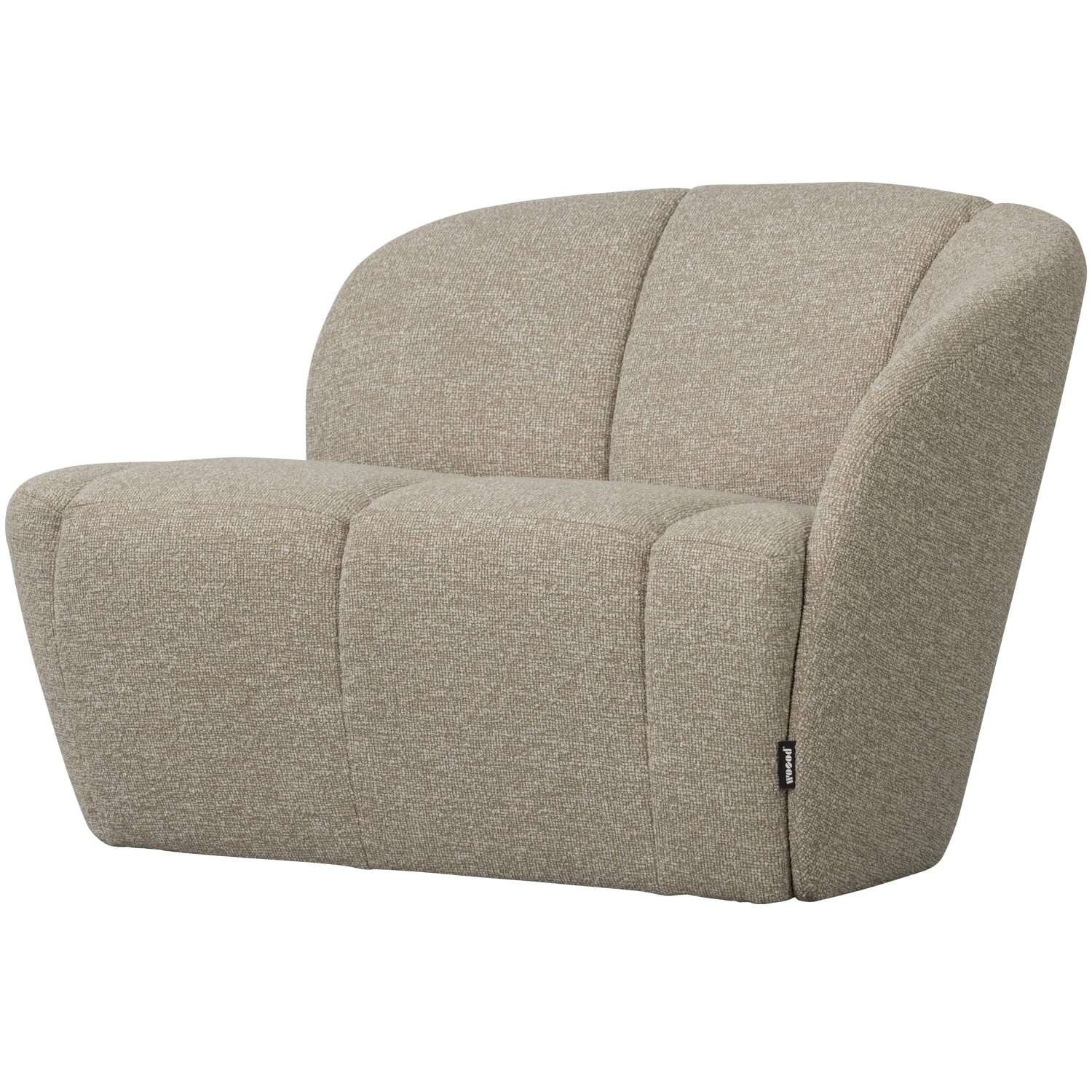 Mojo 2 Zits Bankje Rechts Boucle Beige Melange