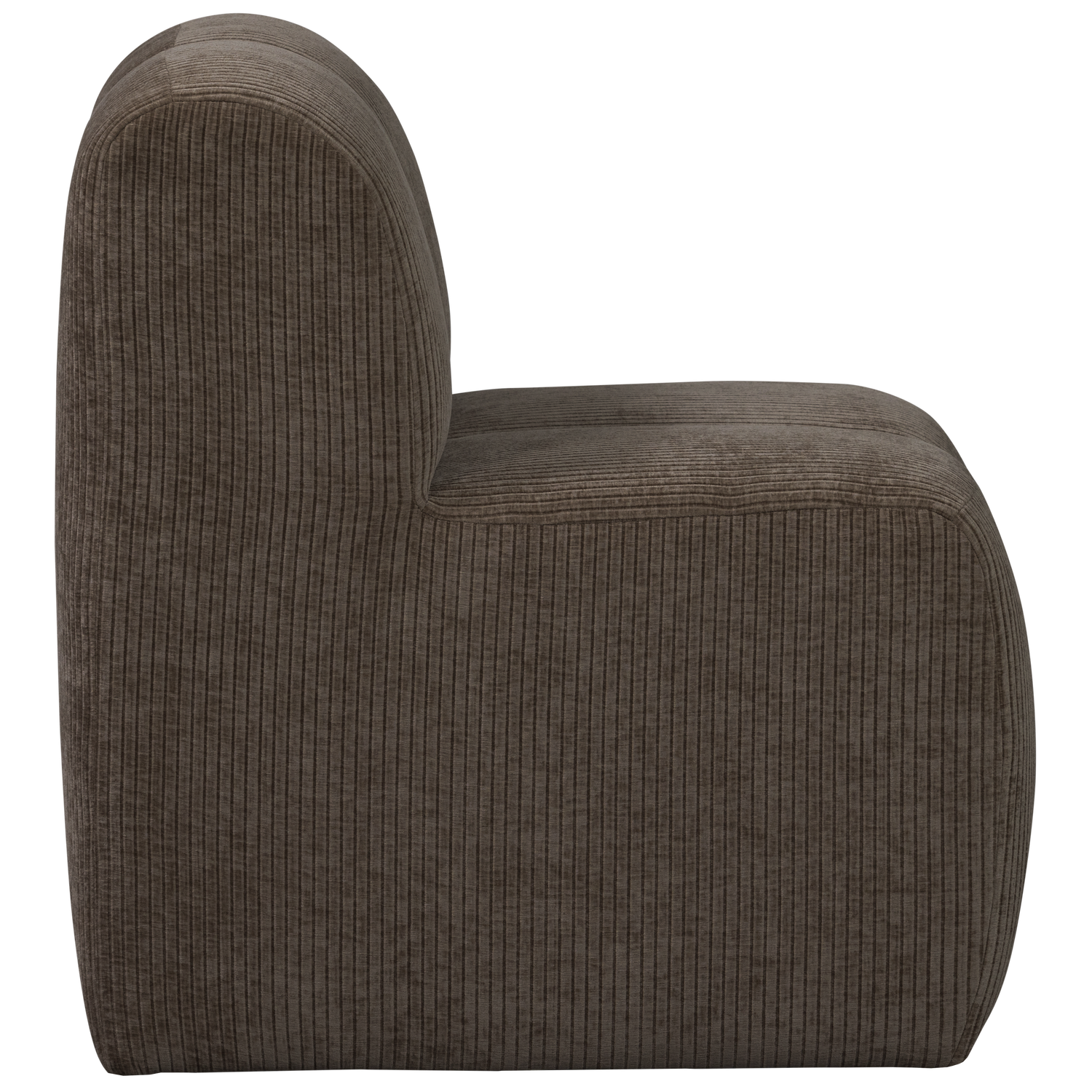 Mojo Eetbankje 84 Cm Met Rugleuning Ribstof Bruin