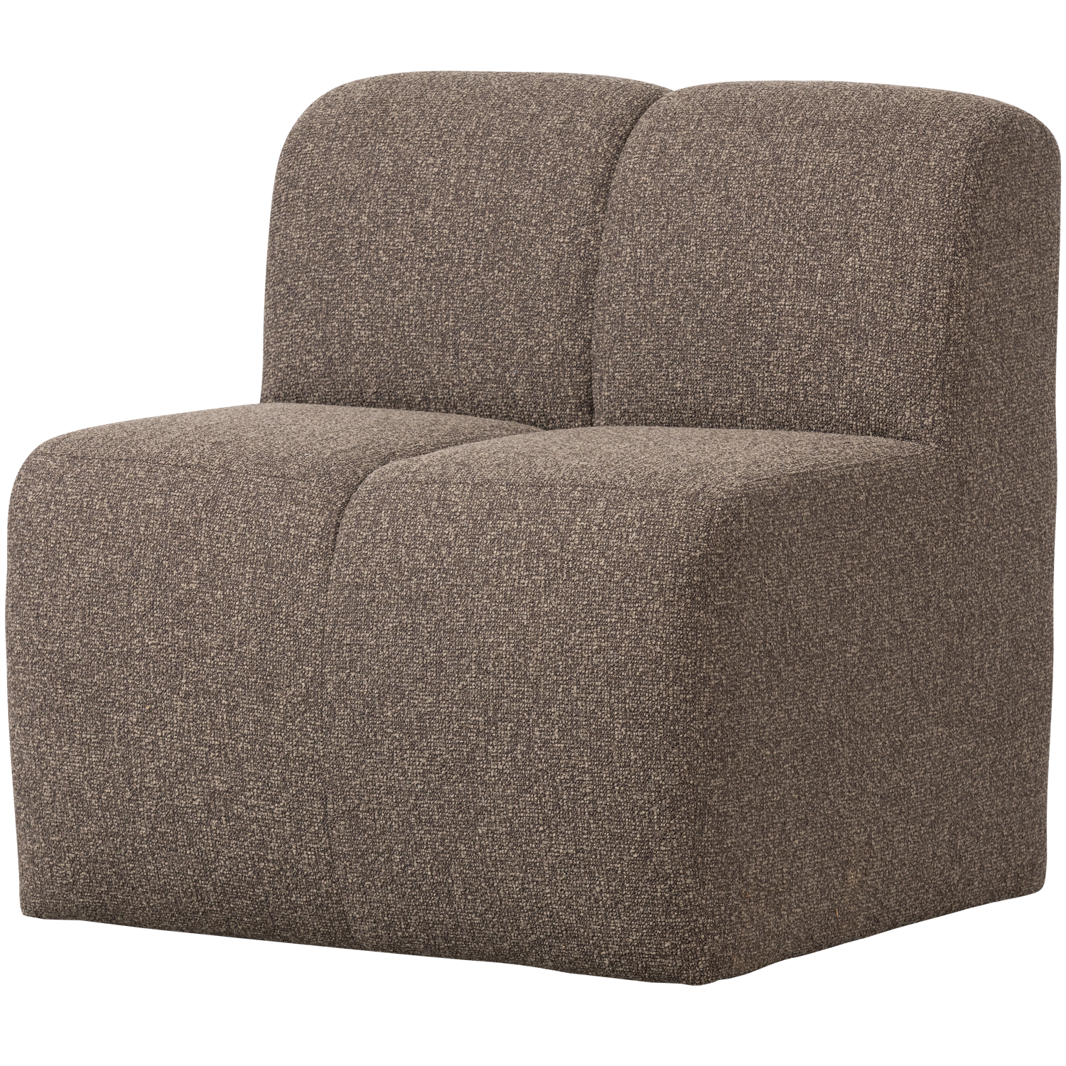 Mojo Eetbankje 84 Cm Met Rugleuning Boucle Bruin Melange