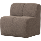 Mojo Eetbankje 84 Cm Met Rugleuning Boucle Bruin Melange