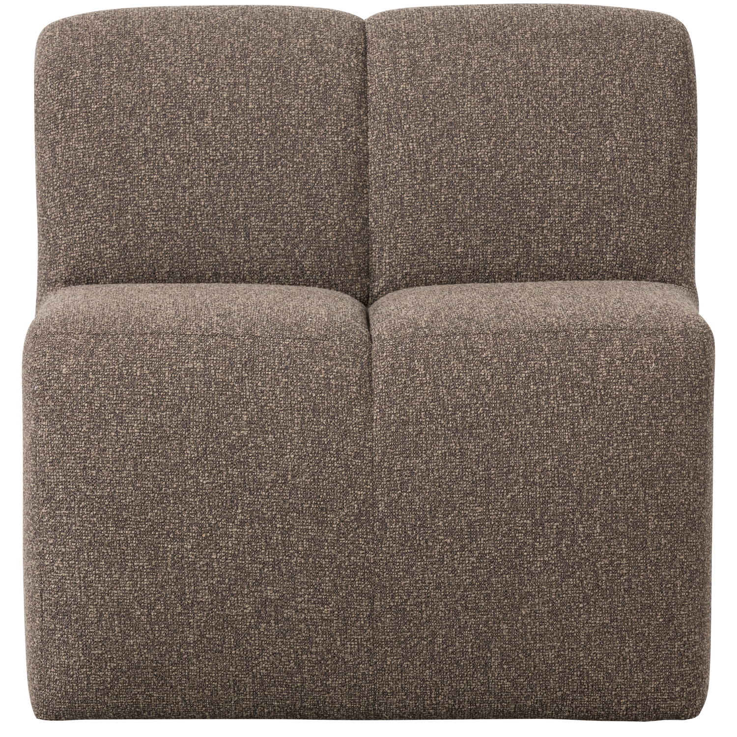 Mojo Eetbankje 84 Cm Met Rugleuning Boucle Bruin Melange