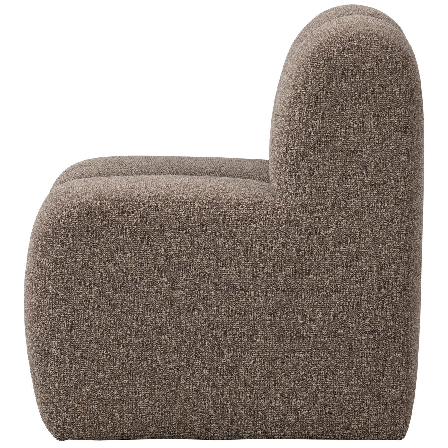Mojo Eetbankje 84 Cm Met Rugleuning Boucle Bruin Melange