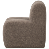Mojo Eetbankje 84 Cm Met Rugleuning Boucle Bruin Melange