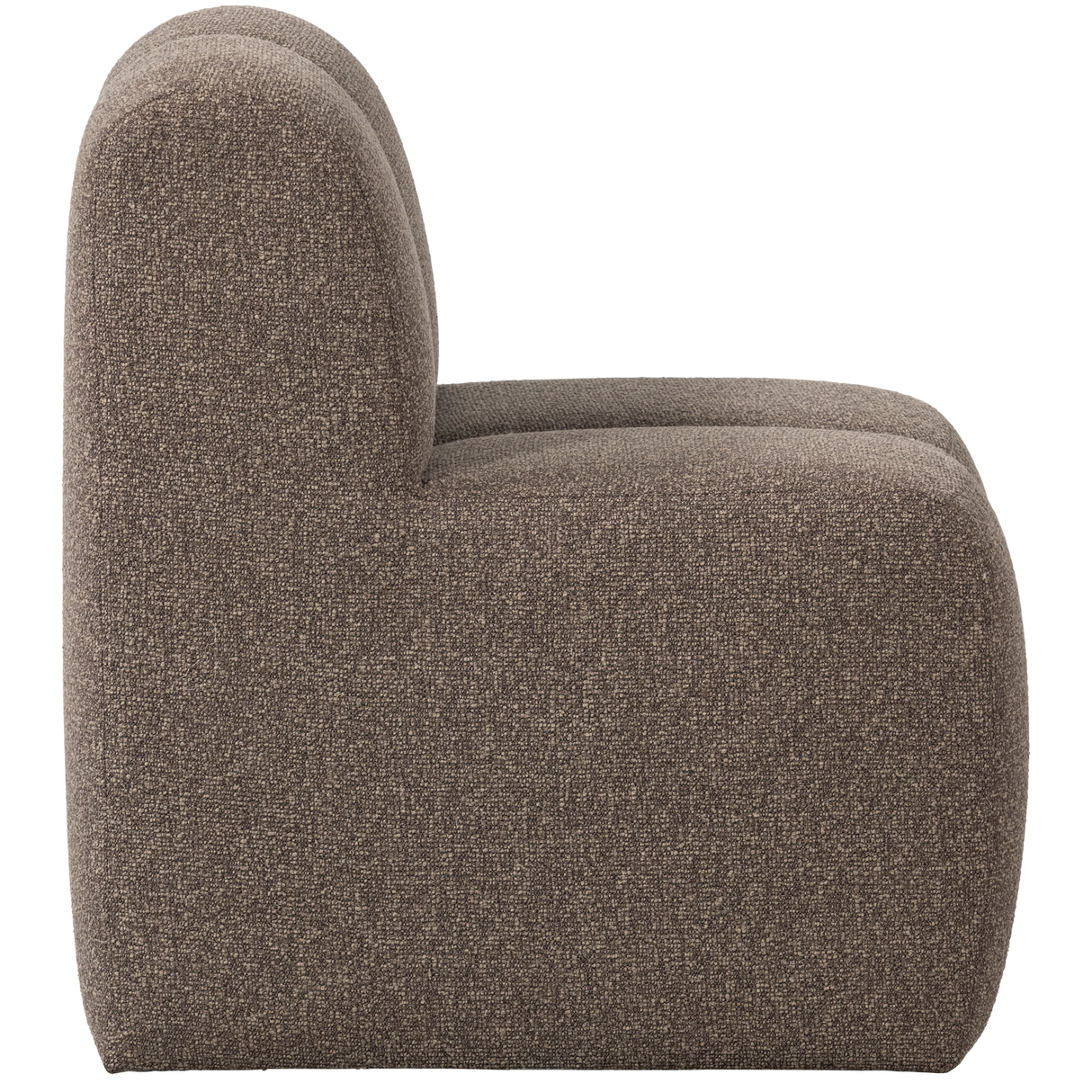 Mojo Eetbankje 84 Cm Met Rugleuning Boucle Bruin Melange