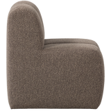 Mojo Eetbankje 84 Cm Met Rugleuning Boucle Bruin Melange