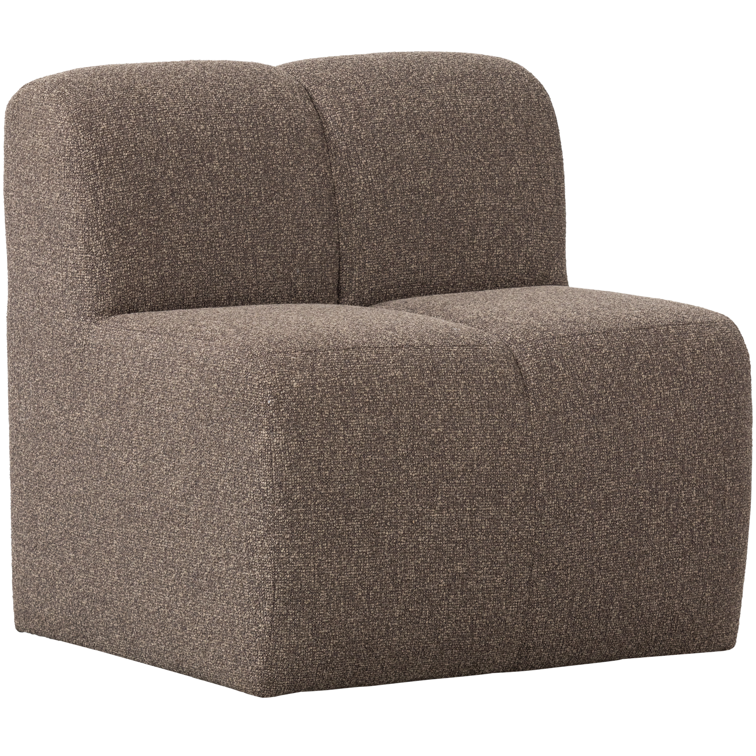 Mojo Eetbankje 84 Cm Met Rugleuning Boucle Bruin Melange