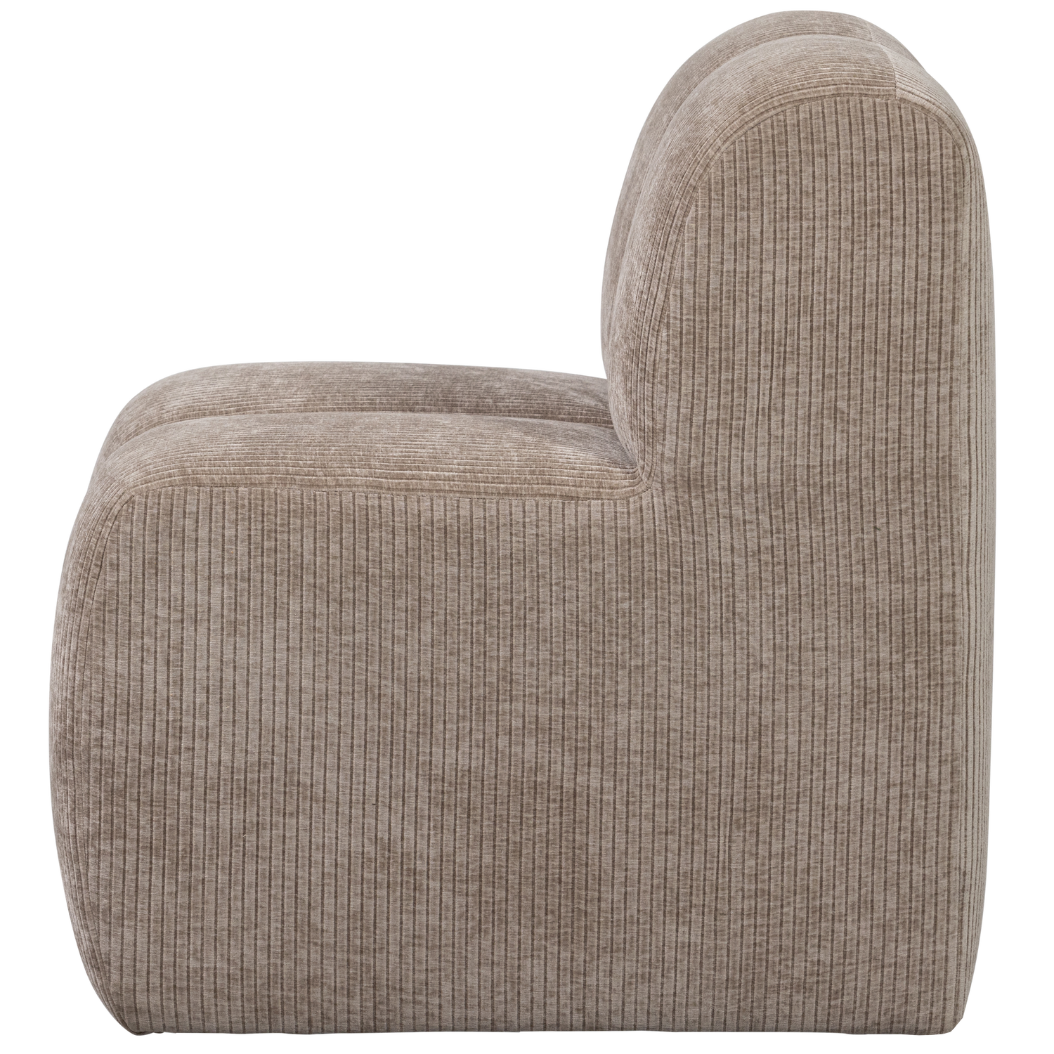 Mojo Eetbankje 84 Cm Met Rugleuning Ribstof Donkerzand