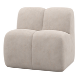 Mojo Eetbankje 84 Cm Met Rugleuning Ribstof Ecru