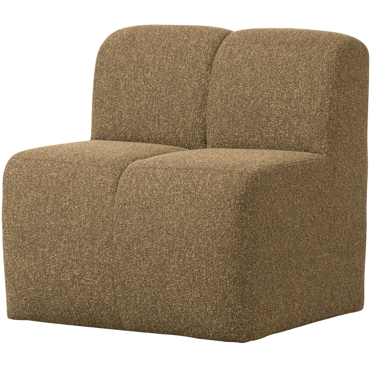Mojo Eetbankje 84 Cm Met Rugleuning Boucle Geel/Bruin Melange