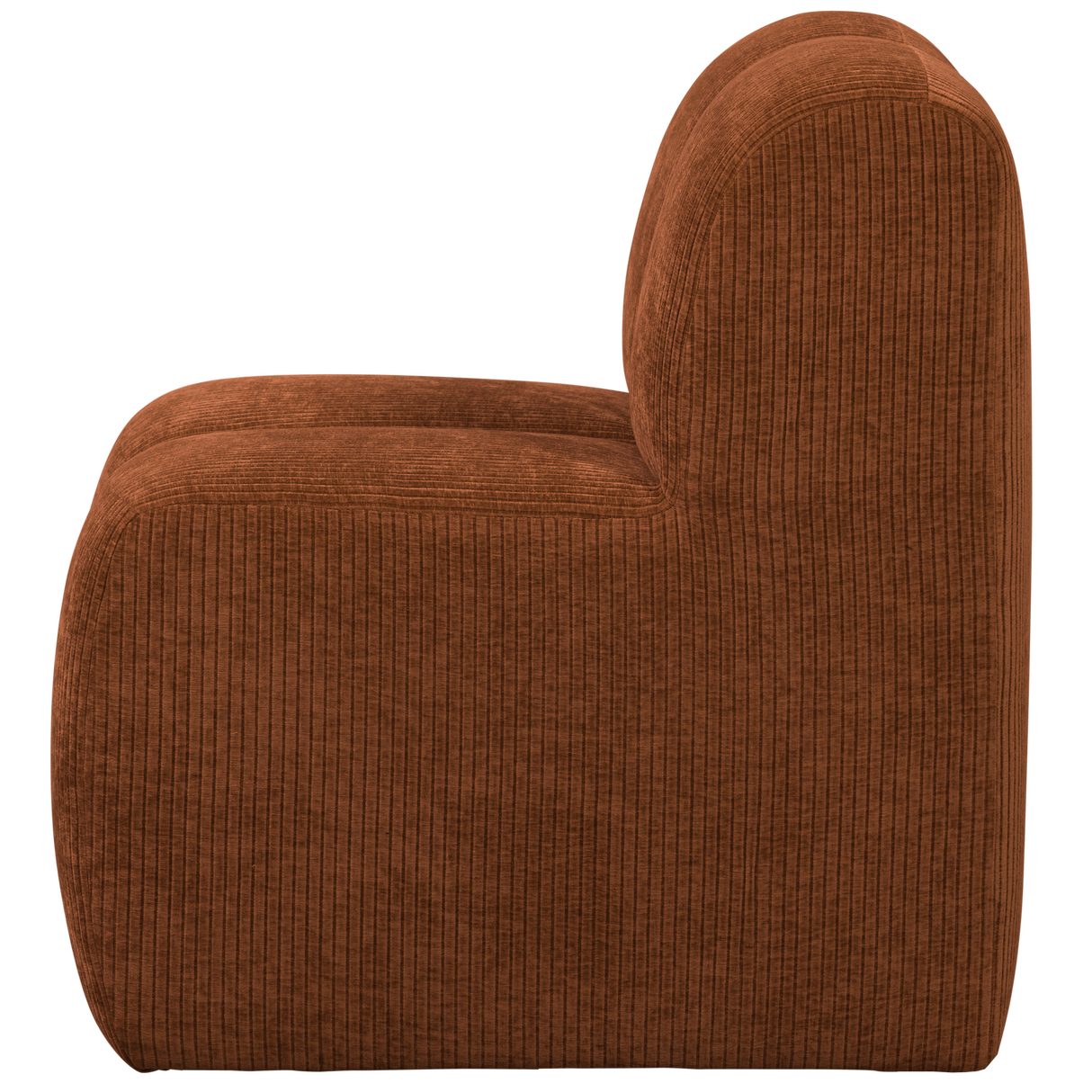 Mojo Eetbankje 84 Cm Met Rugleuning Ribstof Roestbruin