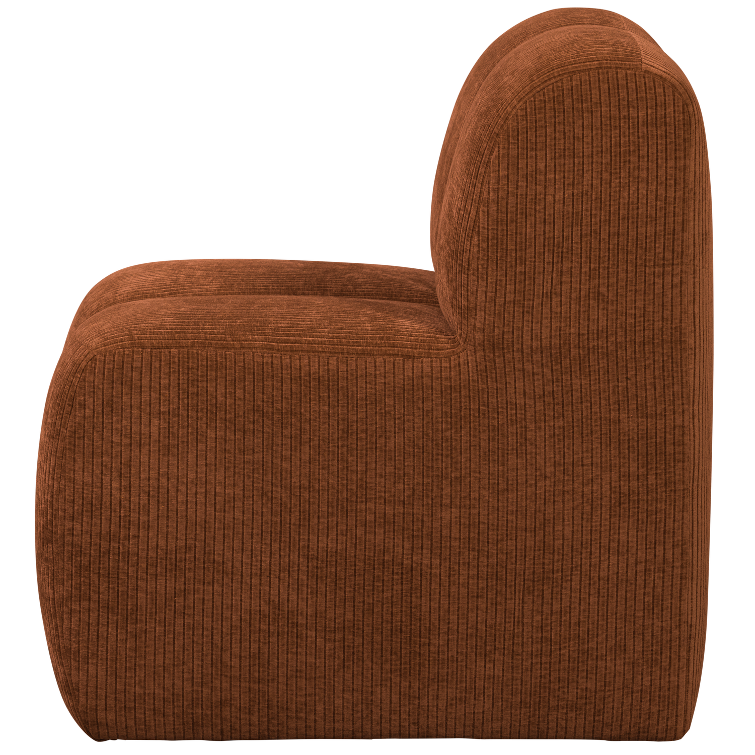 Mojo Eetbankje 84 Cm Met Rugleuning Ribstof Roestbruin