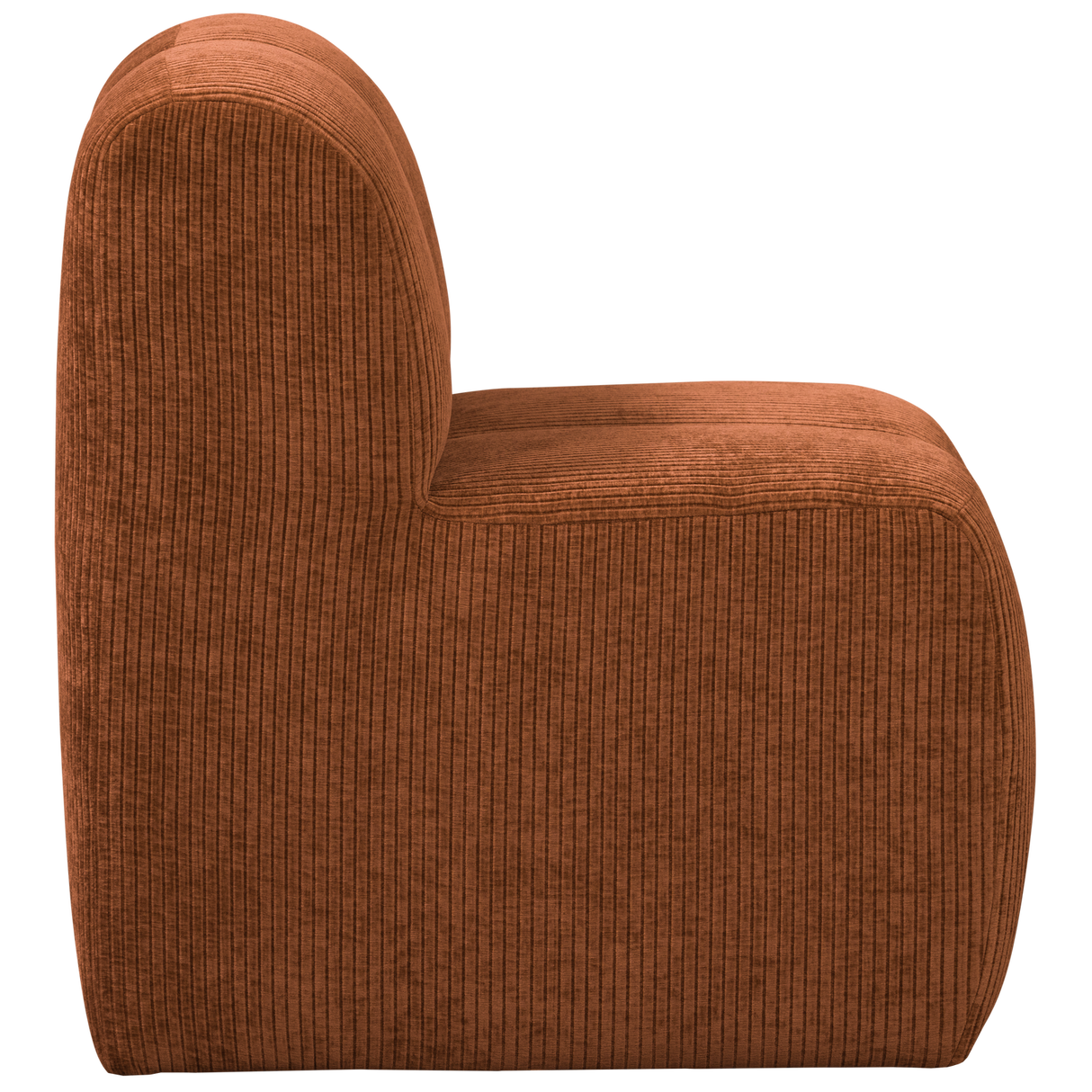 Mojo Eetbankje 84 Cm Met Rugleuning Ribstof Roestbruin