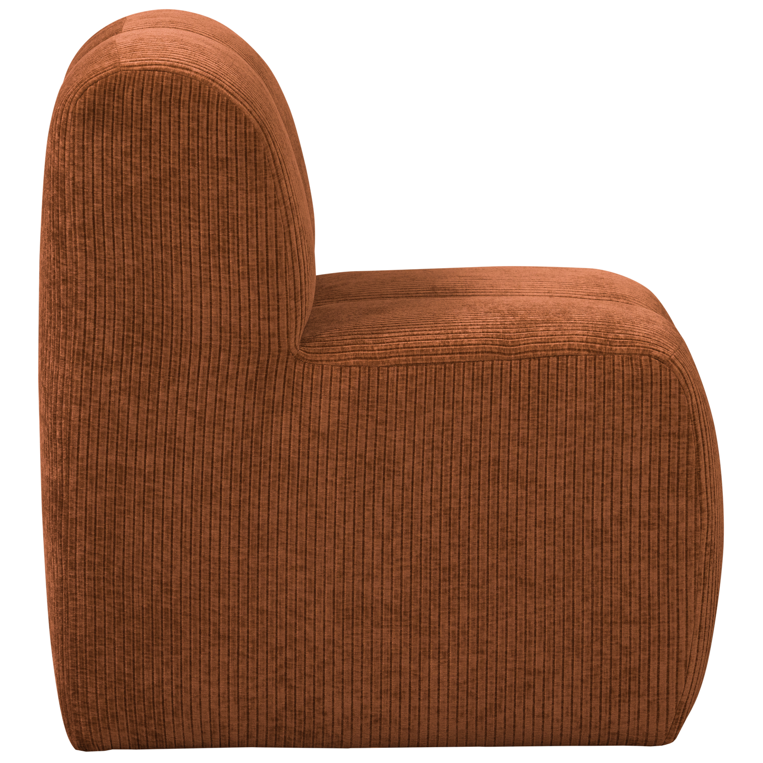 Mojo Eetbankje 84 Cm Met Rugleuning Ribstof Roestbruin