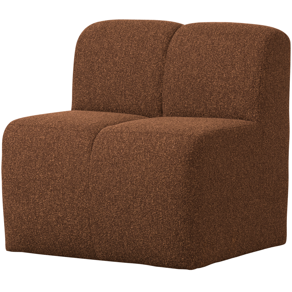 Mojo Eetbankje 84 Cm Met Rugleuning Boucle Roestbruin Melange