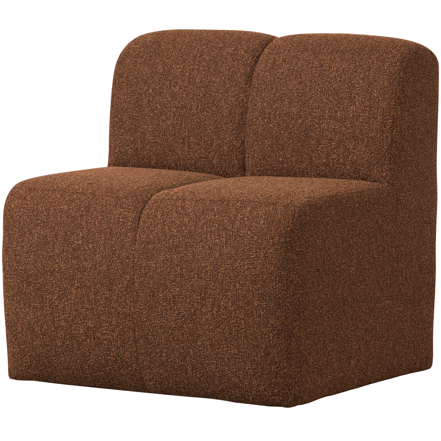Mojo Eetbankje 84 Cm Met Rugleuning Boucle Roestbruin Melange