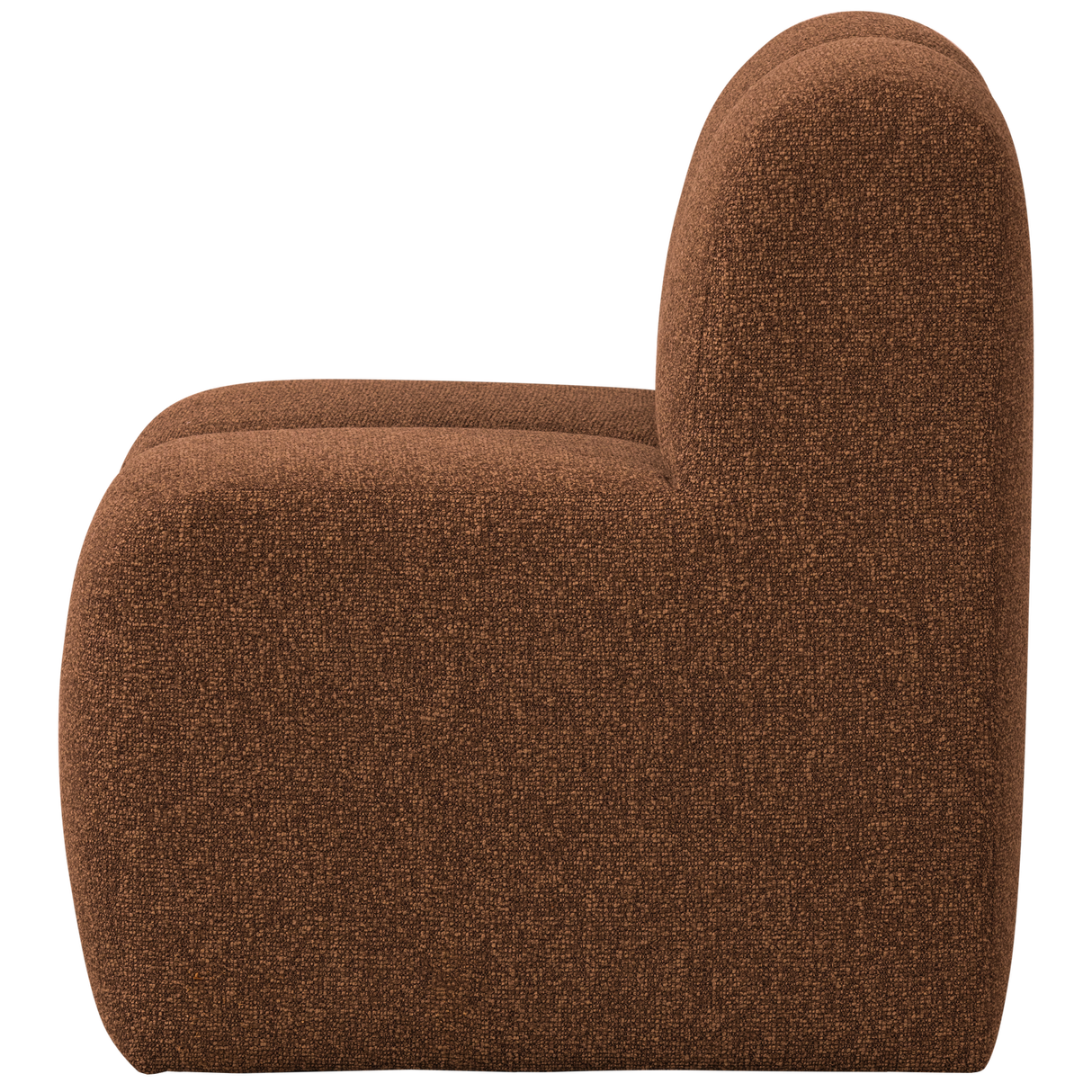 Mojo Eetbankje 84 Cm Met Rugleuning Boucle Roestbruin Melange