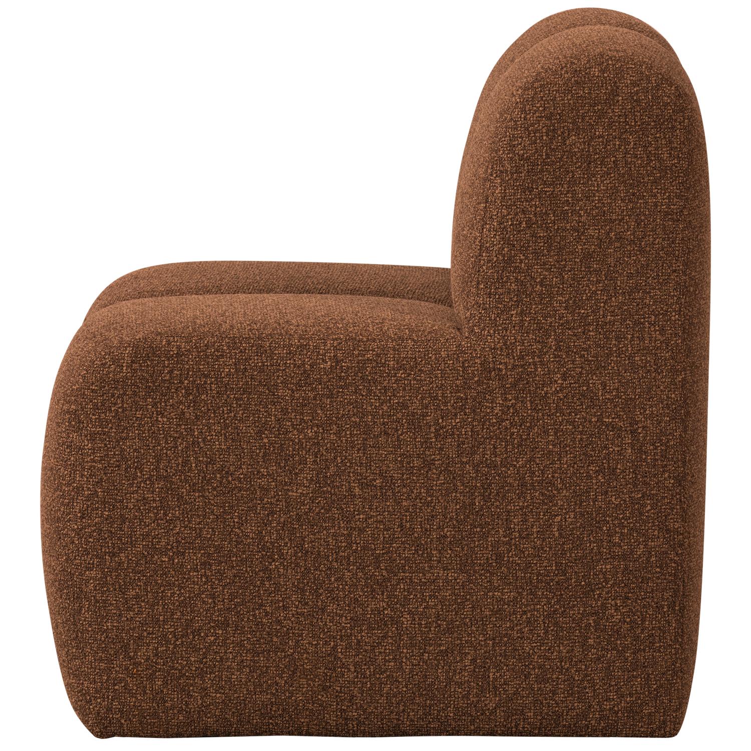 Mojo Eetbankje 84 Cm Met Rugleuning Boucle Roestbruin Melange