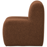 Mojo Eetbankje 84 Cm Met Rugleuning Boucle Roestbruin Melange