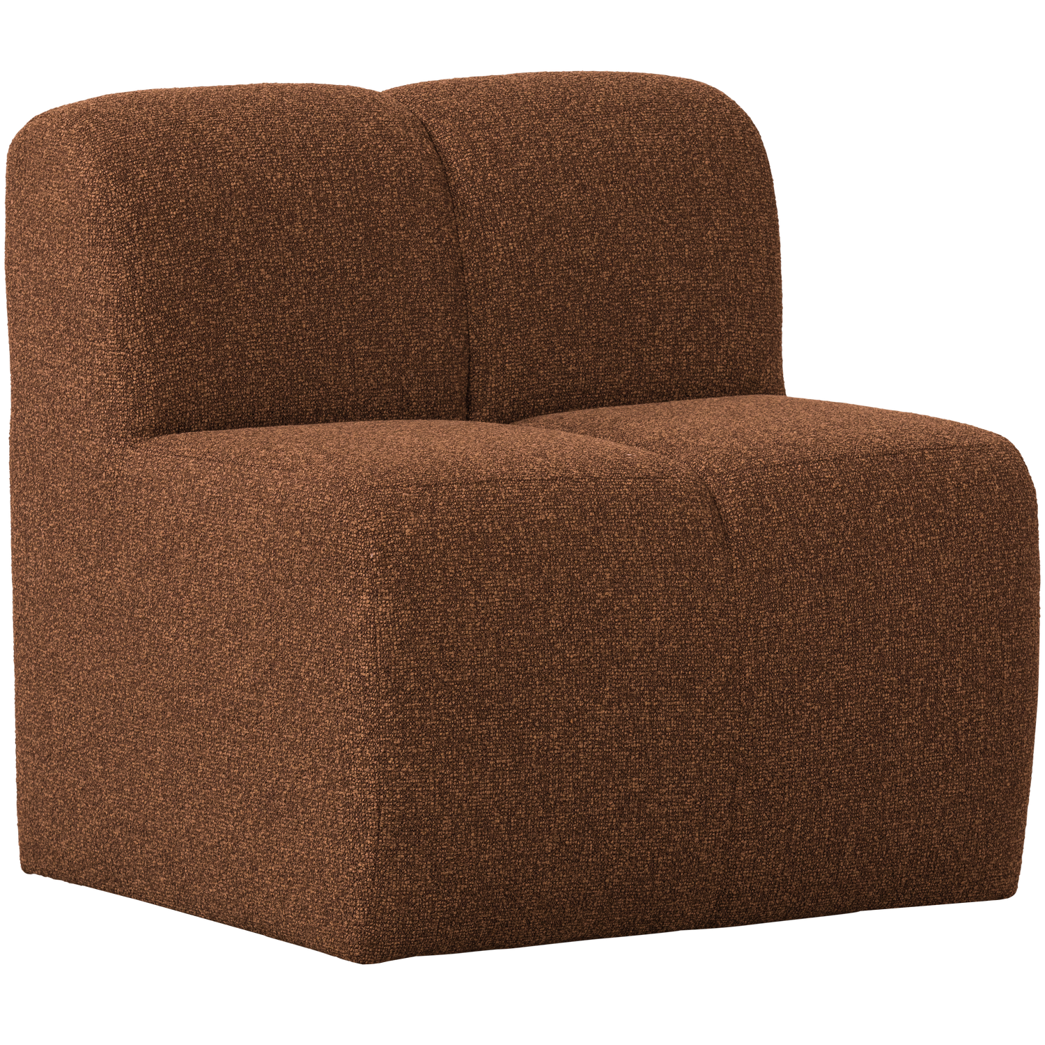 Mojo Eetbankje 84 Cm Met Rugleuning Boucle Roestbruin Melange