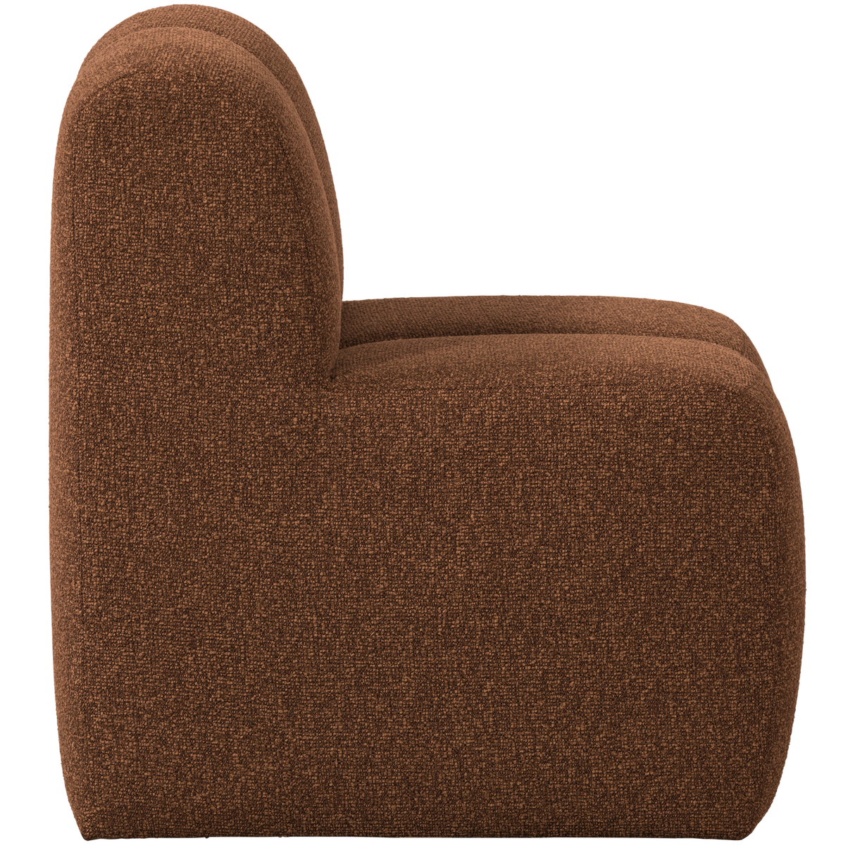 Mojo Eetbankje 84 Cm Met Rugleuning Boucle Roestbruin Melange