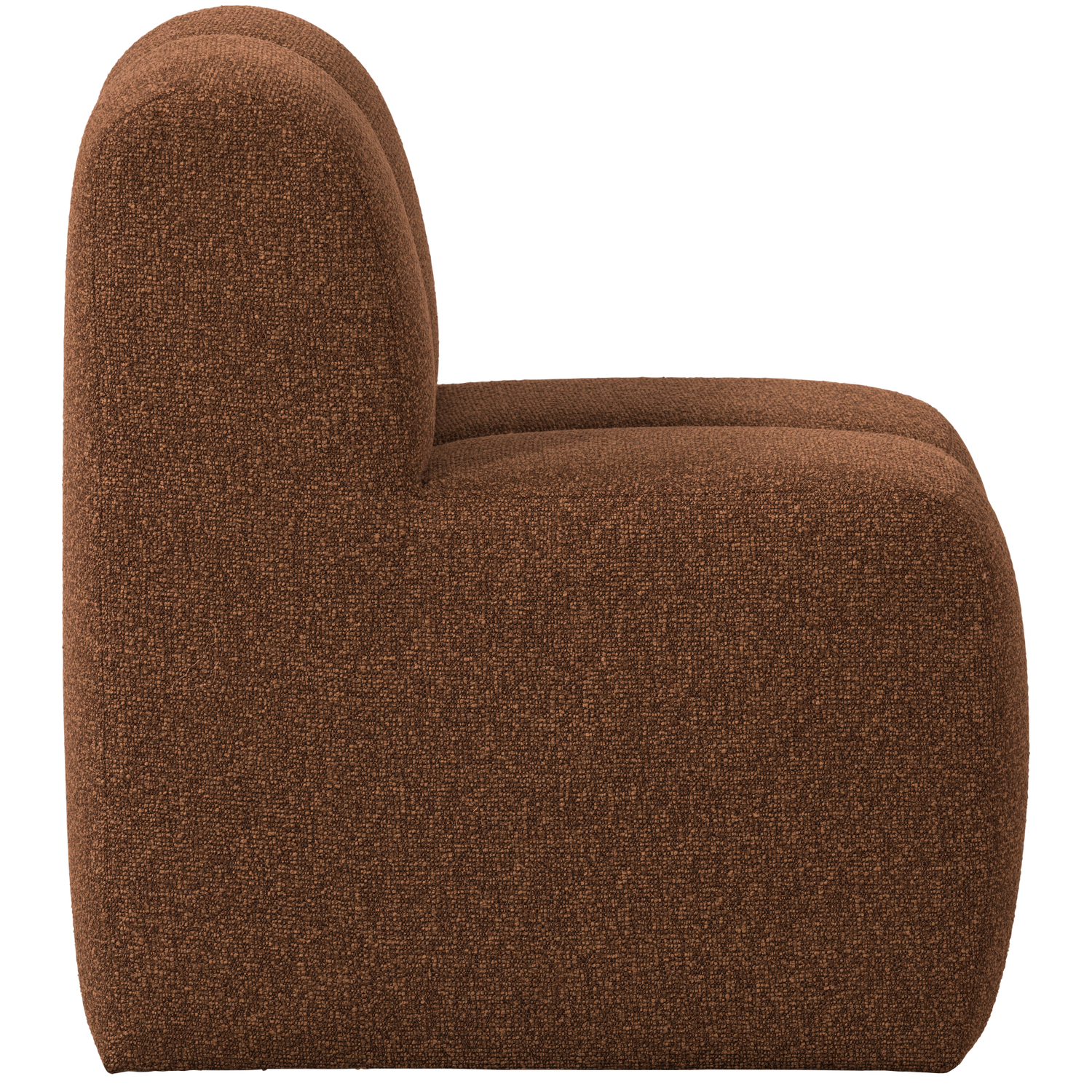 Mojo Eetbankje 84 Cm Met Rugleuning Boucle Roestbruin Melange