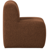 Mojo Eetbankje 84 Cm Met Rugleuning Boucle Roestbruin Melange